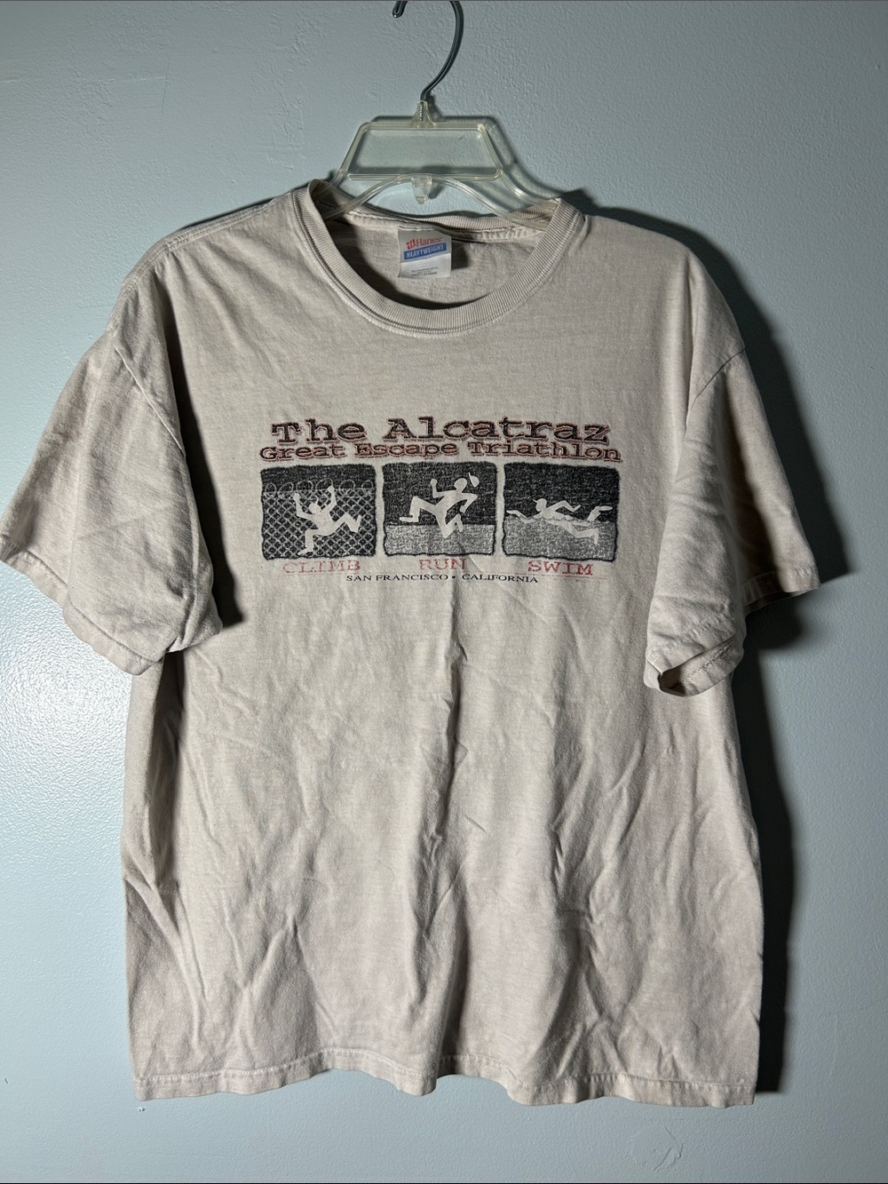 Vintage The Alcatraz Great Escape Triathlon Graphic Tee